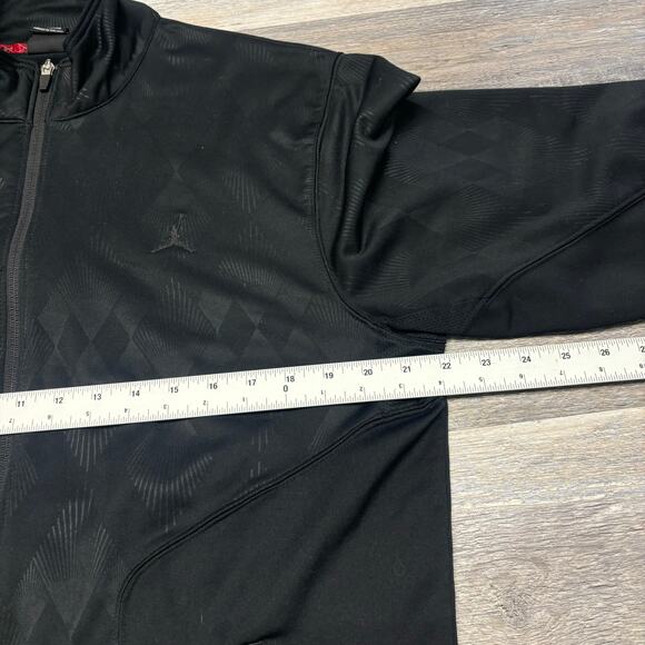 Nike Air Jordan Geometric Diamond Black Mens Large Full Zip Jumpman Track Jacket - Picture 7 of 11